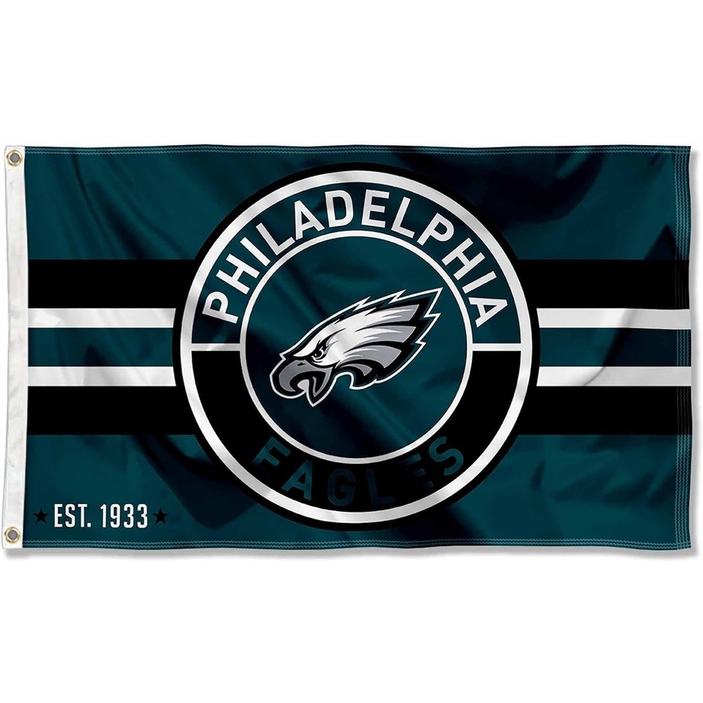 Philadelphia Eagles WinCraft Patch Circle Logo Flag 3x5 Foot Banner NFL NEW